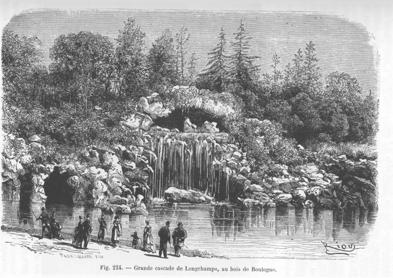 Grande cascade de Longchamps au bois de Boulogne